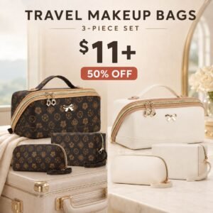 3Pc Travel Makeup Bag