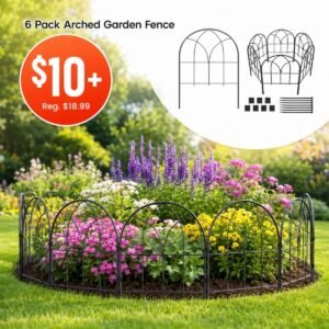6 Pack Arched Garden Fence
