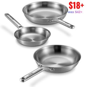 Stainless Steel Frying Pan Set