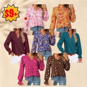 Women’s Boho V Neck Tops
