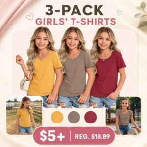 3 Pack Girl's T Shirts