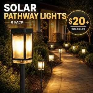 Solar Pathway Lights, 8 Pack