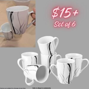 Ceramic Coffee Mugs Set of 6