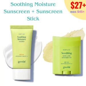 Soothing Moisture Sunscreen + Heartleaf Soothing Quick Sliding Sunscreen Stick