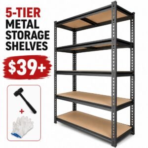 5-Tier Metal Storage Shelves,