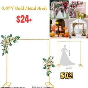 6.6FT Gold Metal  Arch