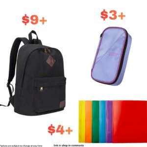 Pencil Pouch | 6Pk Plastic Folders | Laptop Backpack