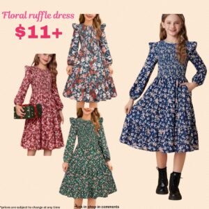Floral ruffle dress