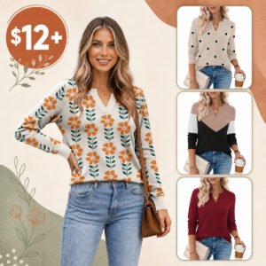 Womens V Neck Tops