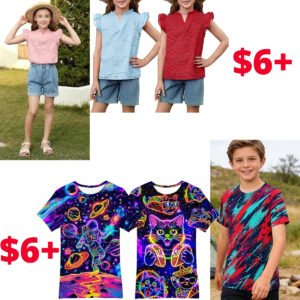 Boys 3D Graphic T-Shirts | Girls Tops