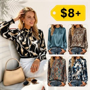 Silk Satin Long Sleeve Tops