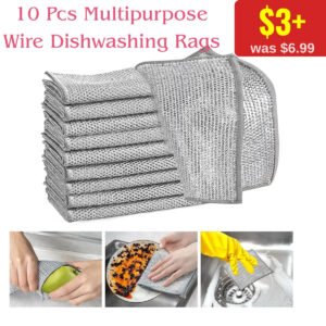 10 Pcs Multipurpose Wire Dishwashing Rags