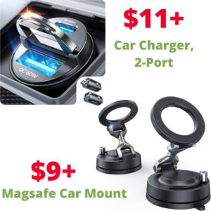 Magsafe Car Mount | Car Charger, 2-Port