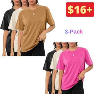 Womens 3 Pack T Shirts