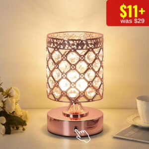 Crystal Rechargeable Cordless Table Lamp