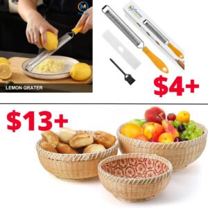 Lemon Zester | Set of 3 Wicker Baskets