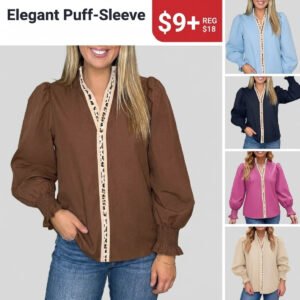 Puff Long Sleeve Blouses