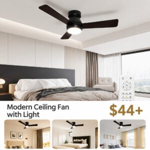 Ceiling Fans with Lights & Remote