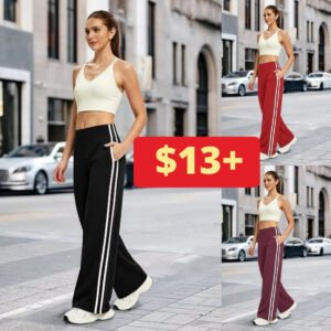Womens Wide Leg High Waist Pants