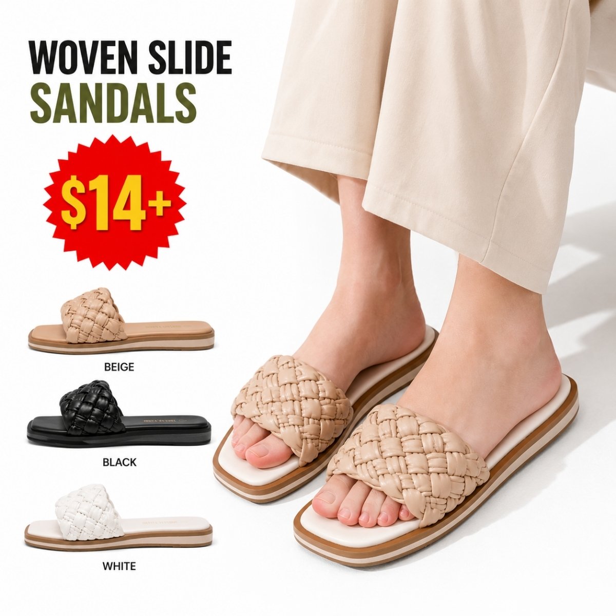 Women's Braided Slides