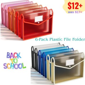 plastic folders (6-pack)