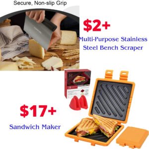 Multi-Purpose Stainless Steel Bench Scraper | Sandwich Maker