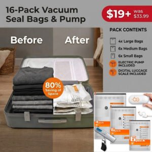 16 Packs Vacuum Seal Bags