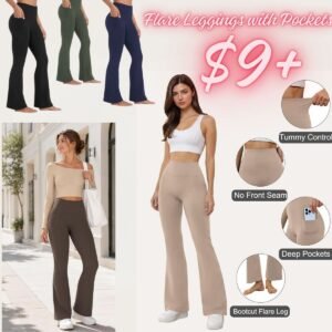 Flare Leggings with Pockets