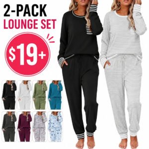 2 Pack Womens Pajama Sets