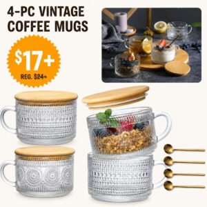 4pcs Set Vintage Coffee Mugs