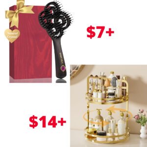 Hair Brush | 360 Rotating Makeup Organizer