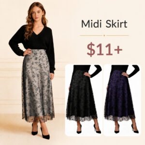 Chiffon Midi Skirt