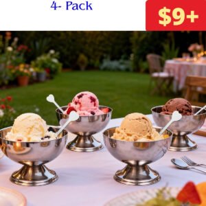 Stainless Steel Ice Cream Bowls