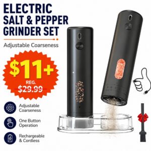 Rechargeable Electric Salt and Pepper Grinder Set