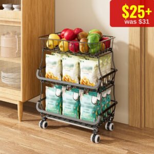 3 Tire Rolling Pantry Organizers