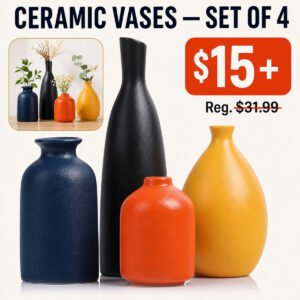 Ceramic Bud Vases Set of 4