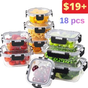 18 Piece Glass Food Storage Containers