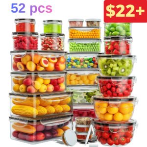 52 PCS Food Storage Containers