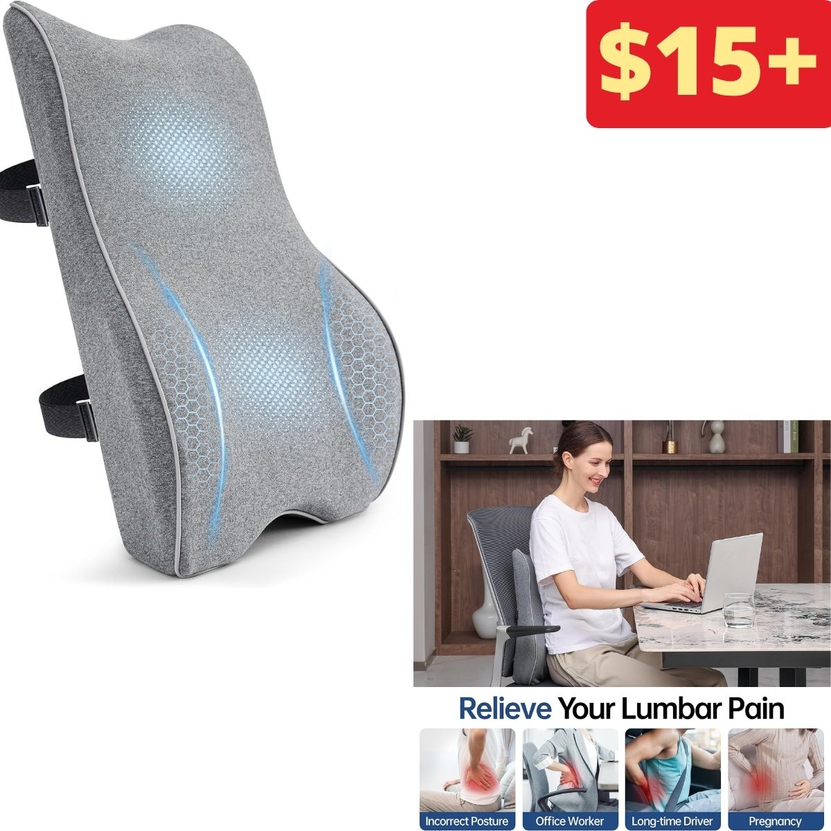 Memory Lumbar Support Pillow