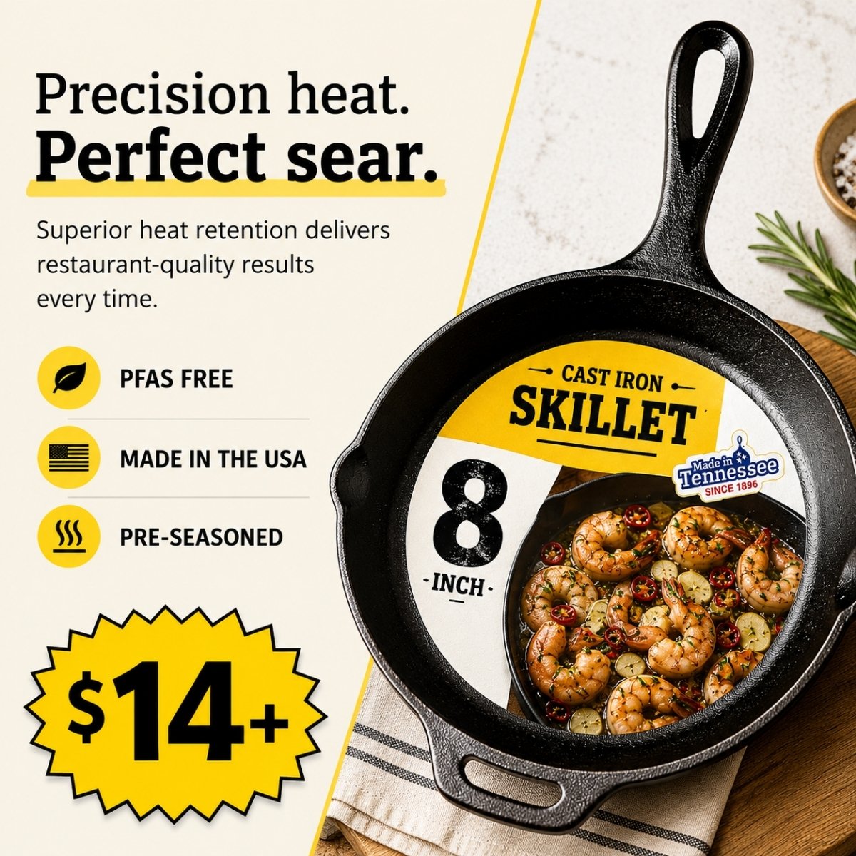 Cast Iron 8inch pan