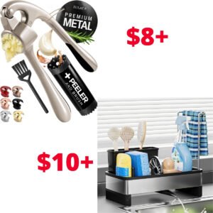 Stainless Steel Sink Caddy | Garlic Press