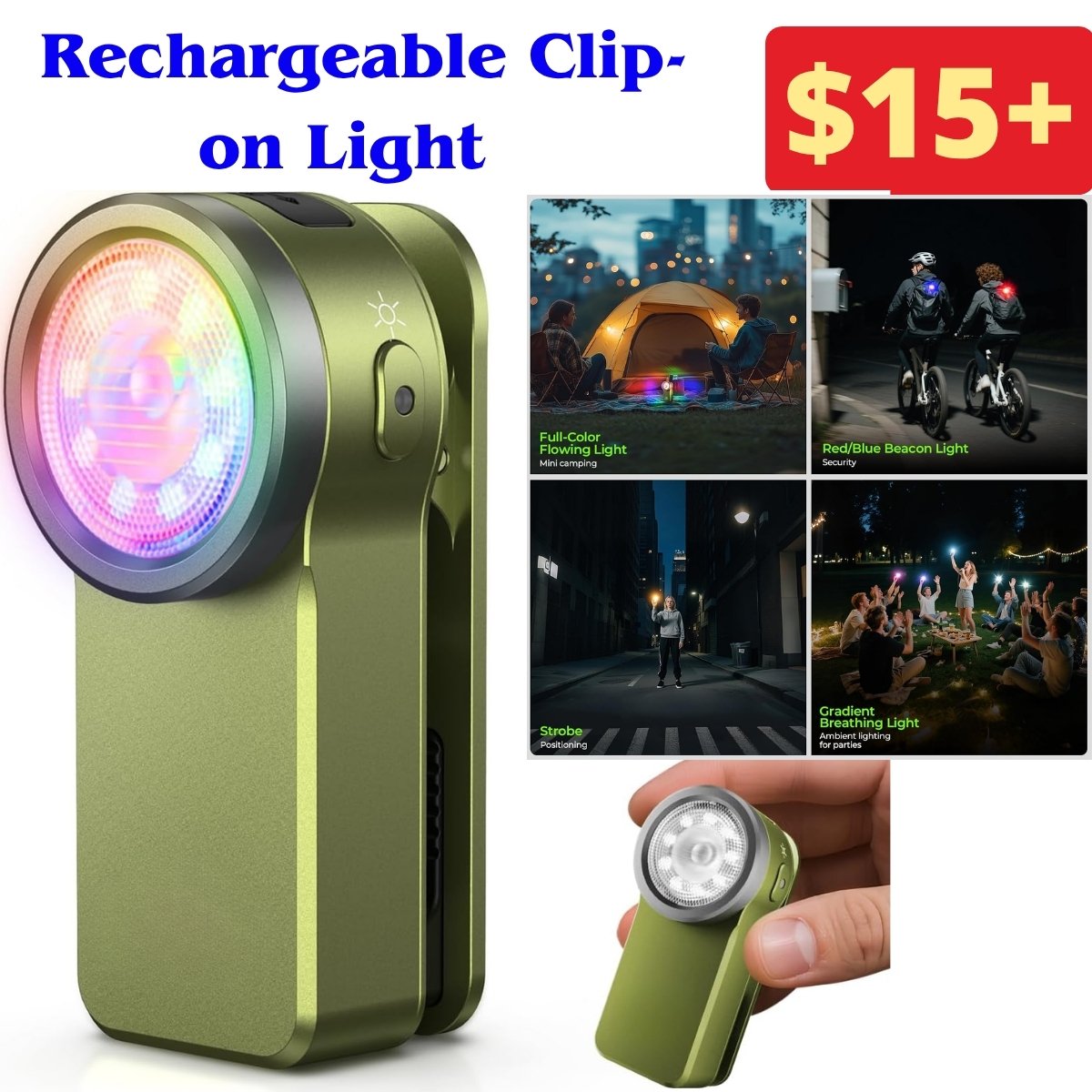 Rechargeable Clip-on Light