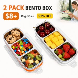 2 Pack Bento Box for Kids