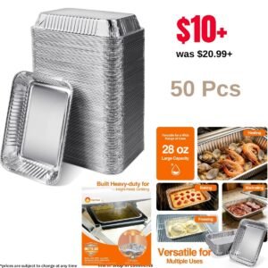 50 Pcs Aluminum Foil Trays