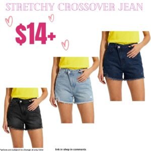 High Waisted Stretchy Crossover Jean