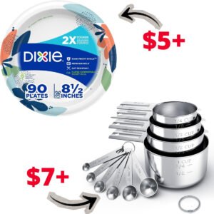 Paper Plates | Stainless Steel Measuring Cups