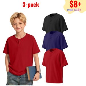 3Pk Boys’ Henley Shirts