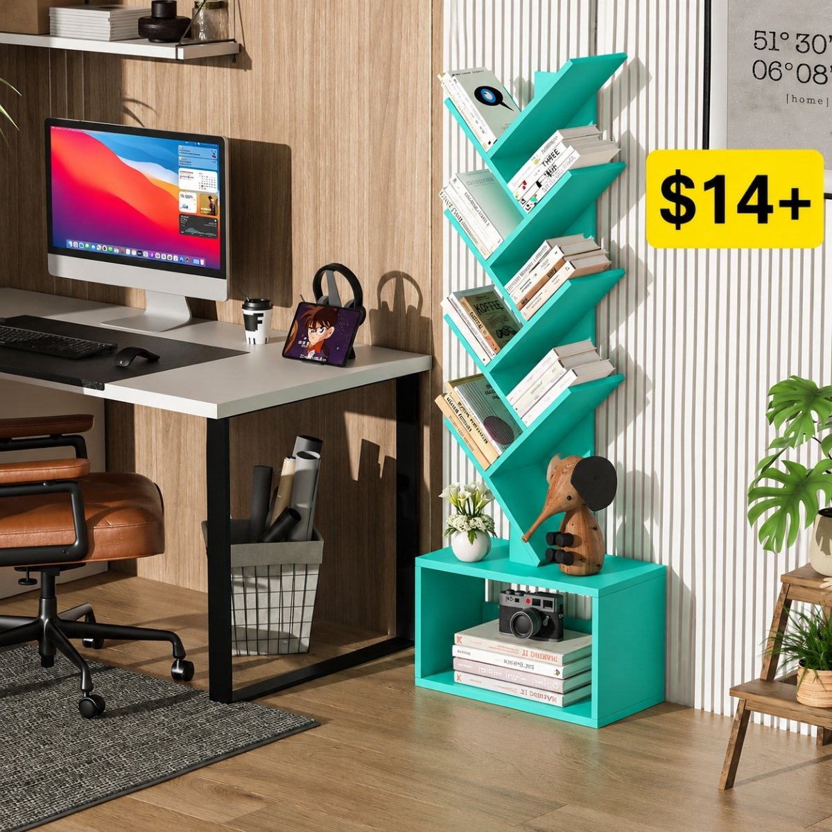 9-Tier Tree Bookshelf