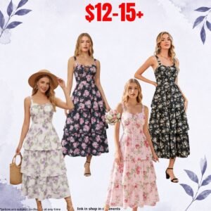 Floral ruffle dresses