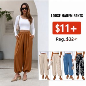 High Waist Trousers with Pockets